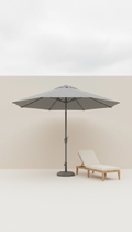 Cantilever umbrella in cool slate