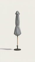 Aluminum umbrella in sandstone with cover
