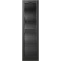Lifetime Vinyl, Standard Cathedral Top Center Mullion, Open Louver Shutters, w/Installation Shutter-Lok's & Matching Screws (Per Pair) (Set of 2)